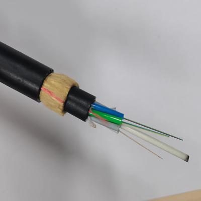 China Aramid Yarn Strength Single Mode Single Jacket ADSS Optical Fiber Cable for sale