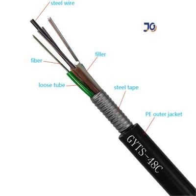 China Outdoor OFC GYTS/GYTA G.652.D Stranded Loose Multi - Tube Fibre Optical Cable for sale