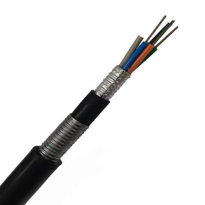 China Underground Direct Buried Fiber Optic Cable Gyta53 Armoured G652d 24 Core Fiber Optic Cable for sale