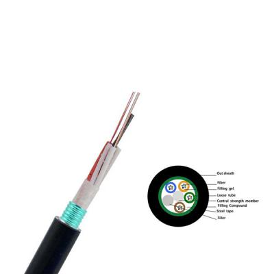 China Anti Rodent Fiber Optic Cable 96 Core Fiber Optic Cable GYTS Armored Fiber Cable for sale