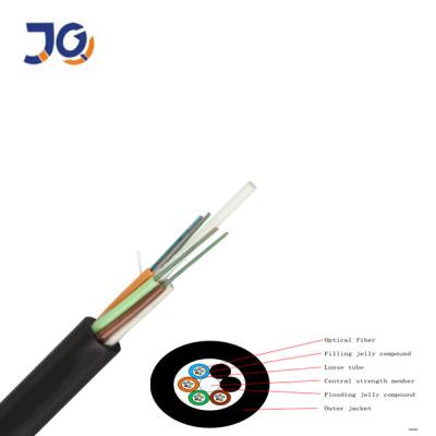 China Fibra óptica G652D 24 48 96 cable de fribra óptica subterráneo óptico del tubo del cable GYFTY de la base en venta