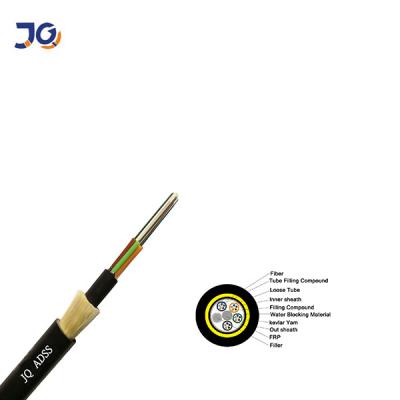 China Aerial Fiber Optical Cable ADSS 8 24 Core Optical Fiber Cable for sale