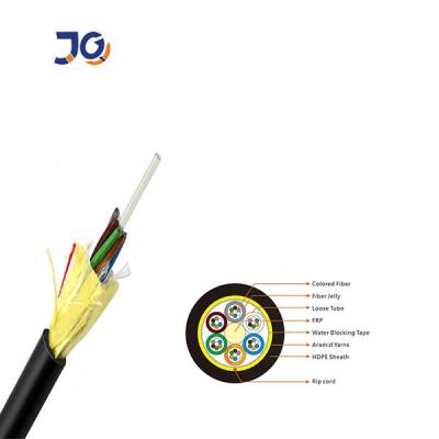 China Jiqian Overhead Fiber Cable Meter ADSS 8 12 24 48 Core Single Mode Fiber Optic Cable for sale