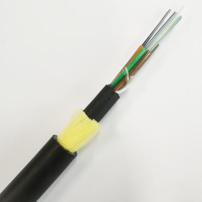 China Outdoor Anti Thunder Double Jacketed FRP Self Supporting Aerial Fiber Optic Cable Fiber 48 Core Adss Fiber Cables for sale