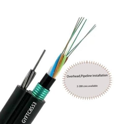 China Double Jacket Double Armoring Figure 8 GYFTC8S53 Aerial 6 24 48 96 Core Fiber Optic G652d Cable Per Meter for sale