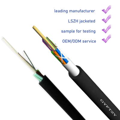 China GYFTZY Metal Free Unarmored G652D Flame Retardant LSZH Jacketed 4 Core Single Mode Fiber Optic Cable for sale
