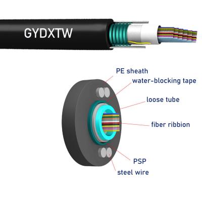 Китай Надводная 652D 288 ядро HDPE наружная куртка кабель с оптическими волокнами кабель с многотрубным гелем наполненный наружный оптический кабель продается