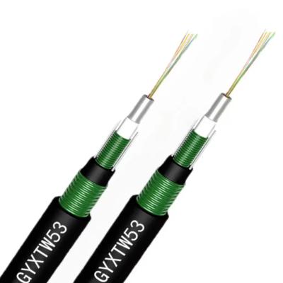 China 12 24 48 96 144 Core Direct Buried GYXTW53 Double Sheaths Double Armors Fiber Optic Cable for sale