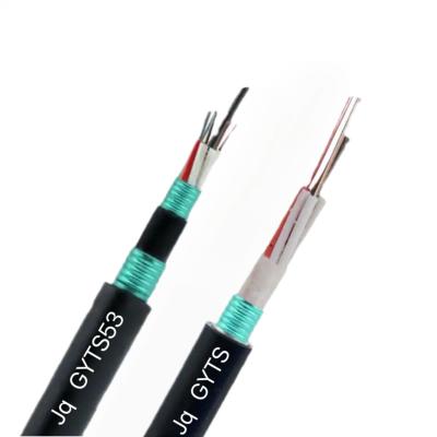 China 6 8 12 24 48 Core Steel Tape PSP Armoured GYTS GYTS53 Outdoor Fiber Optic Cable for sale