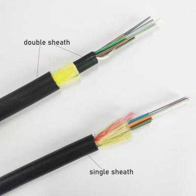 China ADSS Aerial Fiber Cable Cable  24 48 Core Outdoor Fiber Optic Cable for sale