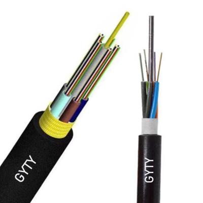China Factory Price Aerial Fibre Optic Cable Outdoor GYTY G652D Singlemode Fibra 48 Core Optical Fiber Cable en venta
