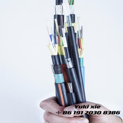 China Hot Sale Singlemode Aerial Fiber Optic Cable 12 24 48 96 144 Core fibra optica adss/asu/gyxtw/gyta for duct à venda