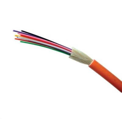 China Tight Buffer OD6.8mm 4 Core Orange Fiber Optic Cable for sale