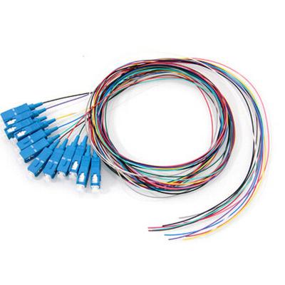 China FTTH FTTB 12Cores SC UPC 0.9mm multimode Optical Fiber Pigtail for sale