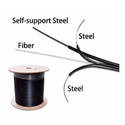 China G657A1 Ftth Drop Cable With Self Supporting Steel Wire 1.0mm 2 Fiber for sale