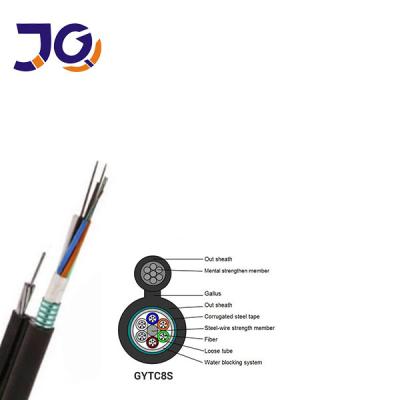 China Self Supporting Figure 8 Armored Fiber Optic Cable GYTC8S for sale