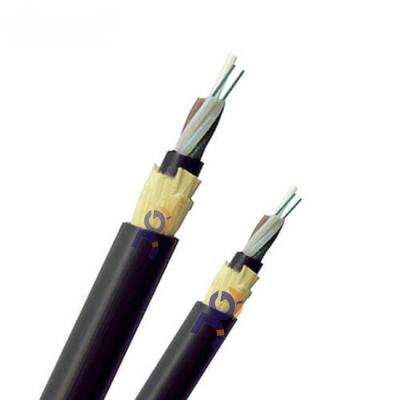 China Customized Black G652D FRP ADSS Fiber Optic Cable for sale