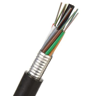 China Underground G652D Single Mode Armoured 24 Core G652d  Outdoor Fiber Optic Cable for sale