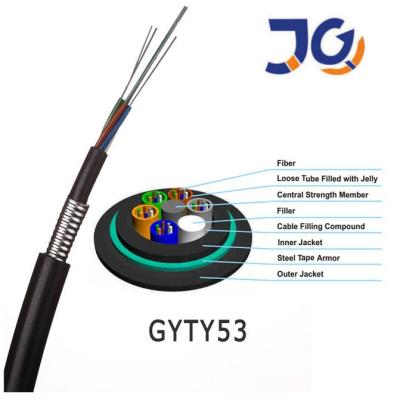 Chine Câble optique direct blindé de fibre d'enterrement des noyaux GYTY53 de double gaine 48 à vendre