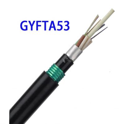 China Stranded Loose Tube GYFTA53 Underground Fiber Optic Cable for sale