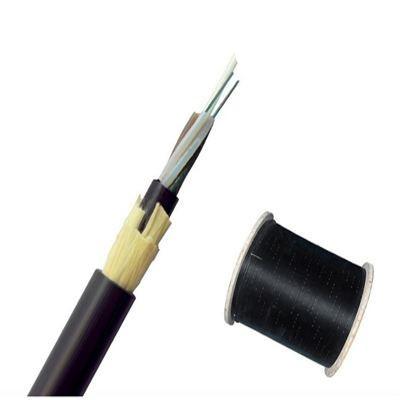 China Aerial Outdoor Fiber Optic Cable ADSS 24 Cores G652D Aramid Yarn Dielectric Self Supporting for sale