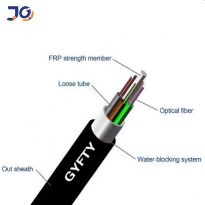 China GYFTY Outdoor Aerial 24 48 Core Fiber Optic Cable With FRP Strength Member for sale