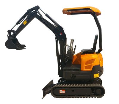 China 1400kg Mini Crawler Excavator Agriculture Digging Machine Orange Color for sale