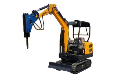 China Open cabin Mini Crawler Excavator With Break Hammer 360 Degree Rotation for sale