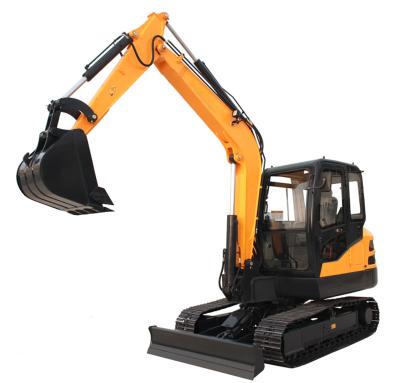 China 6.5 Ton Steel Track Small Ditch Digger Excavator Small Size With Kubota Engine for sale