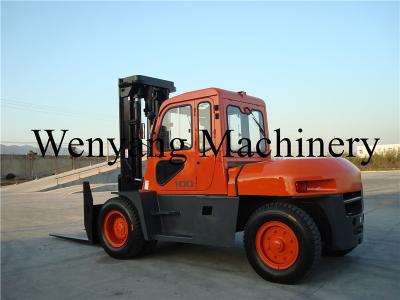 China ISUZU Engine 6BG1 Diesel Powered Forklift 10 Ton Forklift With Cab Wenyang Machinery for sale