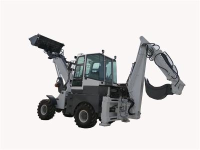 China Black White 1.6 Ton 4WD Telescopic Backhoe Loader With Excavator WY22-16 for sale