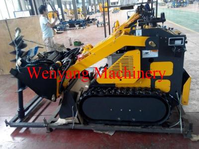 China Small Track Skid Steer Loader With Earth Auger 4 In 1 Bucket Custom Color for sale
