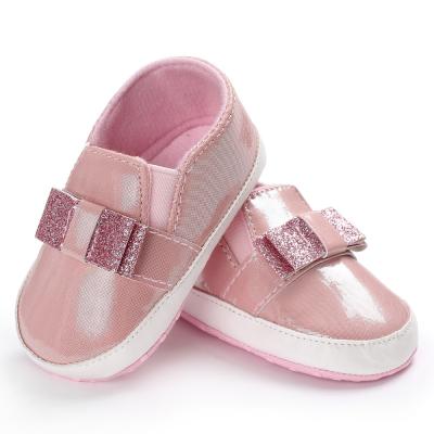 China New style PVC upper Bright 0-18 months anti-slip soft sole baby shoes for sale