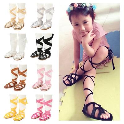 China Special design Summer Roman infant Sandals Gladiator binding Dress show Princess baby shoes for Girl for sale