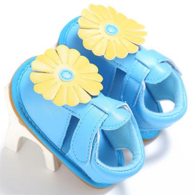 China high quality fashion infant Sandals Sakura Flower Rubber sole Newborn Prewalker baby shoes for sale