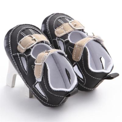 China New style infant Sandals PU Leather 0-18months Toddler baby shoes for Boy for sale