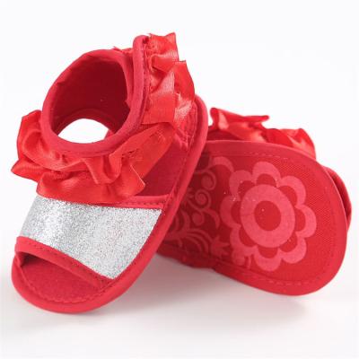 China Wholesale infant Sandals Flower Lace Wedding party Princess baby shoes for Girl for sale