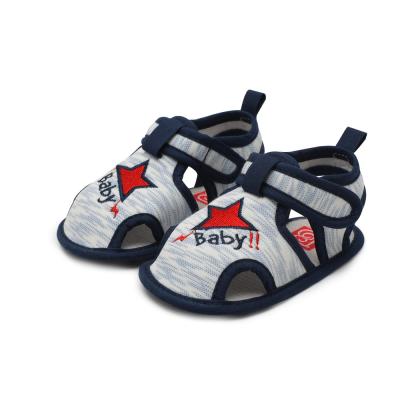 China Hot sale Cotton fabric Cartoon print 0-2 years  boy cool toddler baby sandals for sale