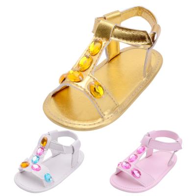 China Wholesale PU Leather upper Anti-slip sandals 0-2 years girl Princess toddler girl sandals for sale