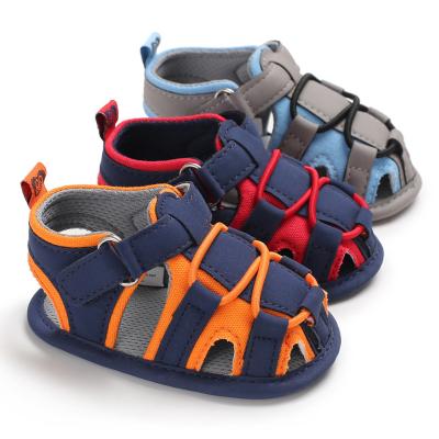 China New style Cotton fabric Soft sole Outdoor barefoot cool toddler boy baby sandals for sale