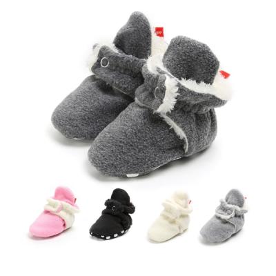 China Wholesale cheap fluff boy and girl baby booties socks indoor toddler baby socks shoes for sale