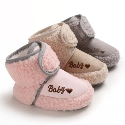 China Newborn Baby Flannel warm Winter boots antislip Toddler infant baby boots shoes for sale