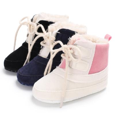 China Hot sale Faux suede warm 0-18 months anti-slip baby boots for sale
