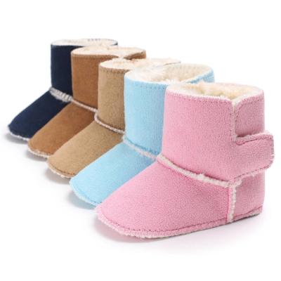 China Wholesale Cotton fabric Warm plush 0-18 months Outdoor baby booties for sale