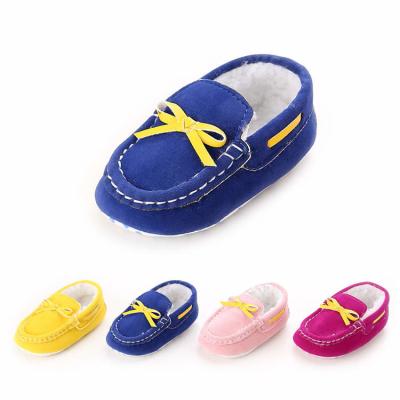 China Wholesale fashion Faux suede Moccasins 0-2 years boy and girl prewalker baby boots for sale