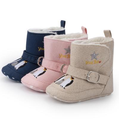 China Wholesale winter warm cotton animal penguin prewalker infant baby boots for sale