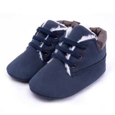 China 2020 winter Faux suede soft sole prewalker outdoor Cashmere warm baby boy boots for sale