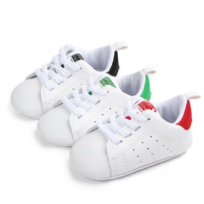 China Hot sale 2019 PU Leather white shoes Lace-up Casual sport baby shoes for sale