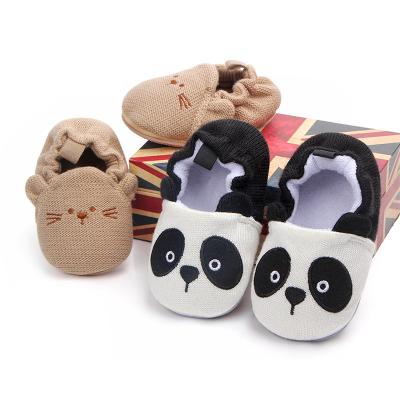 China 2019 fashion Rubber sole Cotton fabric cute panda lovely infant baby toddler shoes for sale