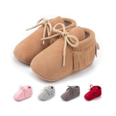 China Wholesale Faux suede tassel Anti-slip slip on moccasin infant Walking shoes Baby shoes for sale